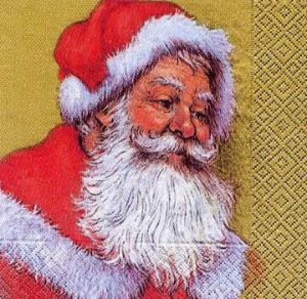 Servietten Father Santa, gold