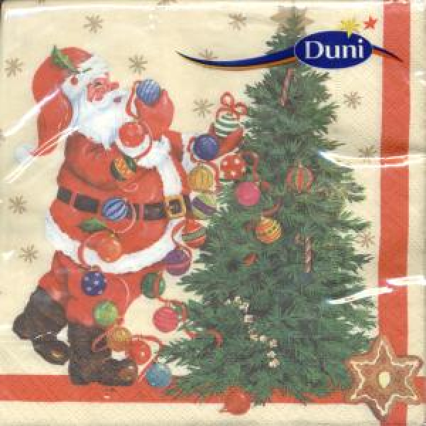Servietten Working Santa