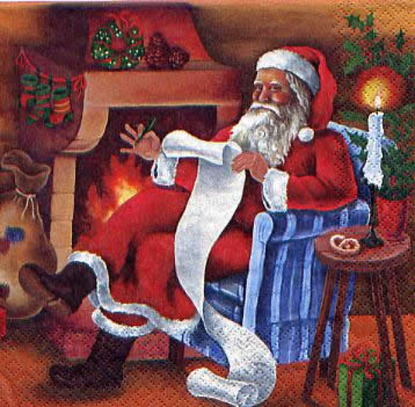 Servietten Oh Santa
