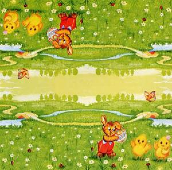 Servietten Playing on the grass