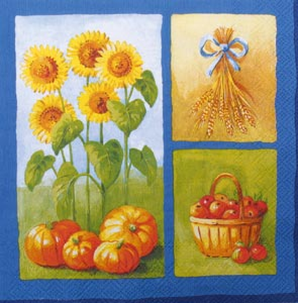 Servietten Harvest Time blue