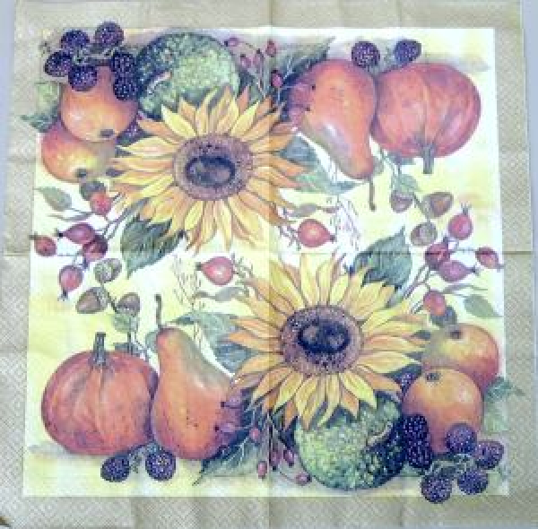 Servietten Sonnenblumen Stilleben