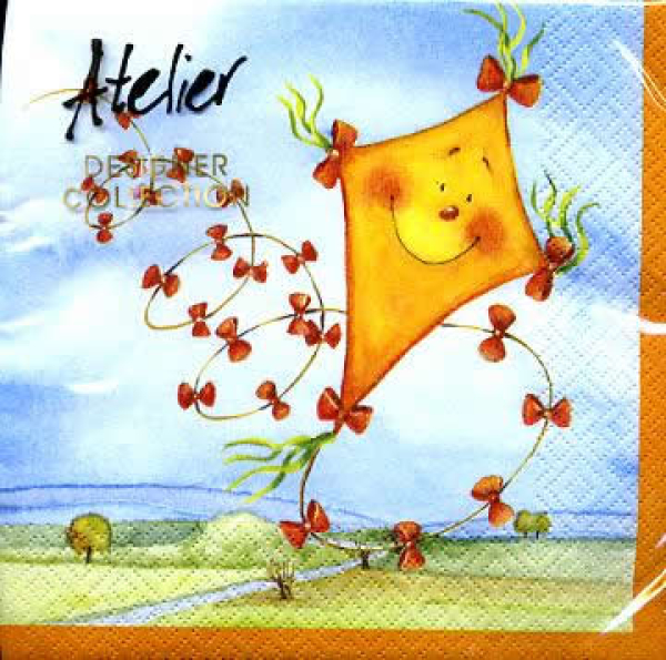 Serviette Drachensteigen