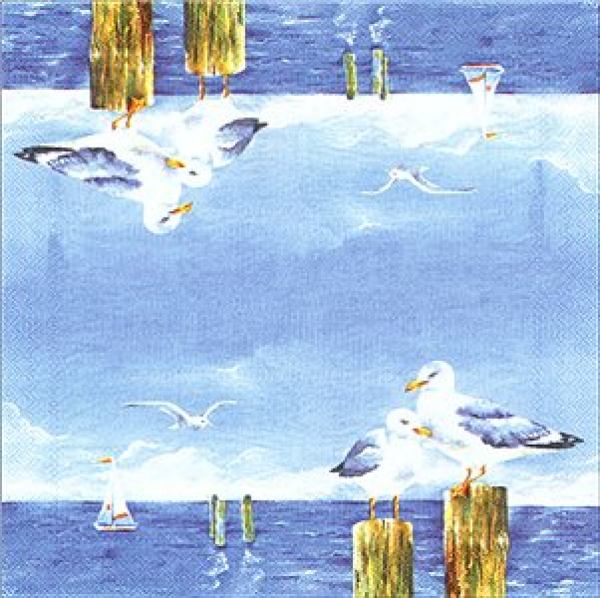 Servietten Seagulls blue