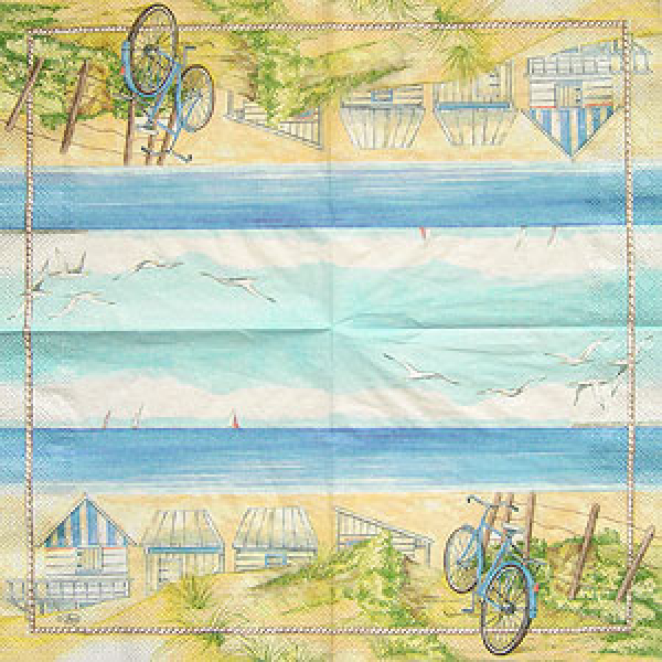 Servietten Beach Bycycle
