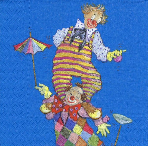 Serviette Two Clowns