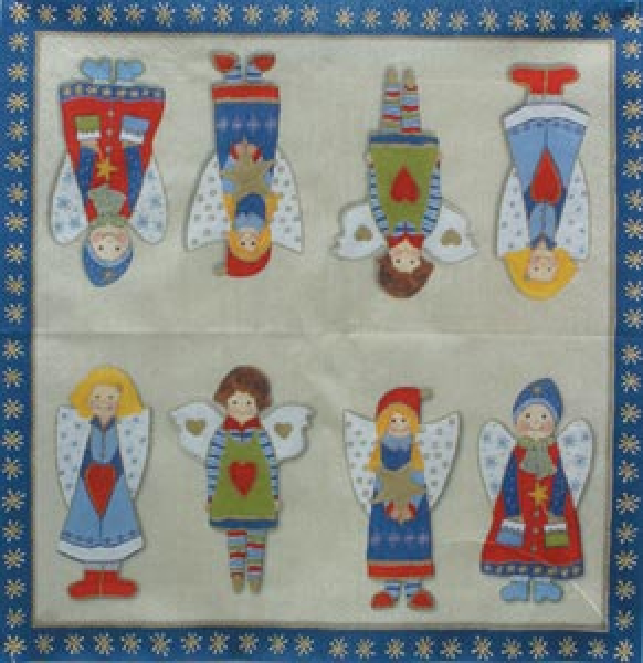 Servietten Cheerleaders cream blue