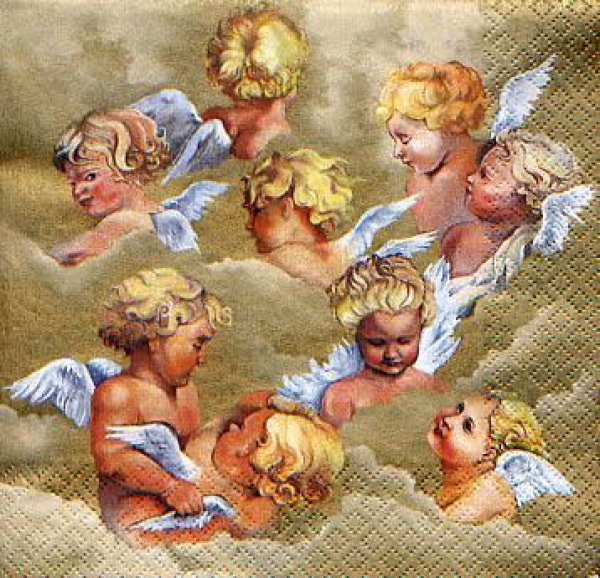 Servietten Angel in heaven - gold