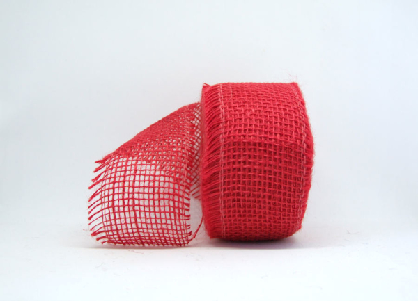 Juteband rot - 1 Meter