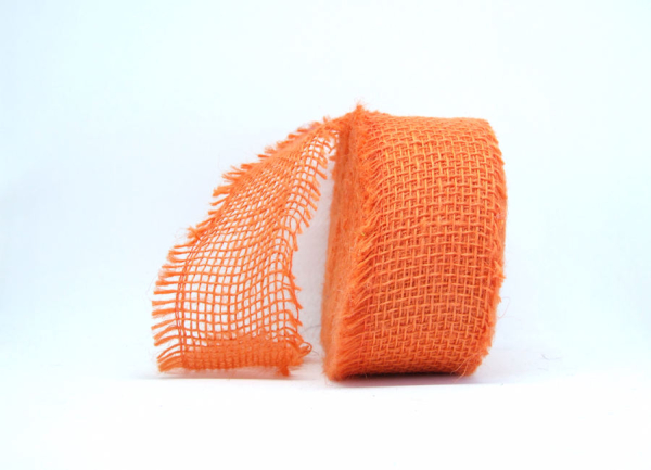 Juteband orange - 1 Meter
