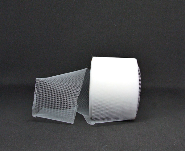 Tüll 70 mm - weiß - 1 Meter