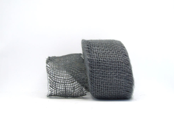 Juteband anthrazit - 1 Meter