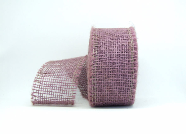 Juteband lila - 1 Meter