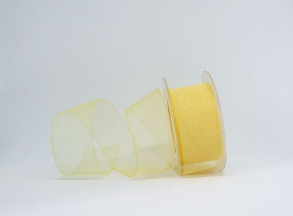 Organza 40mm - gelb - 1 Meter