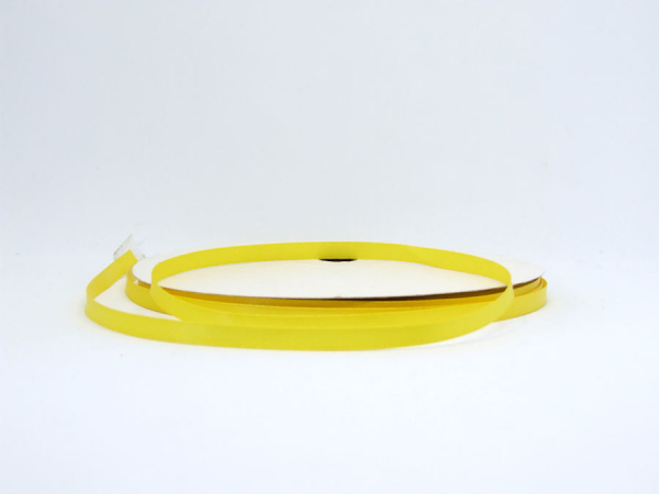Doppelsatinband 6 mm - gelb - 1 Meter