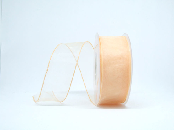 Organza 40mm - apricot - 1 Meter