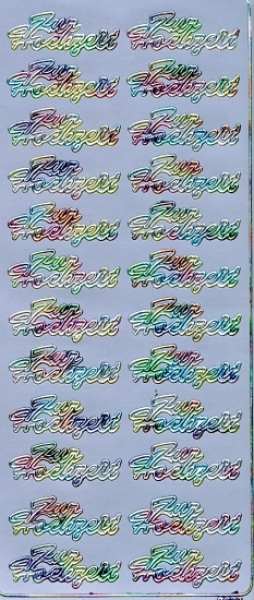 Sticker Zur Hochzeit - multicolor/silber