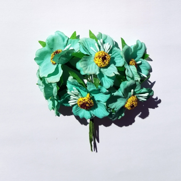 Deko-Blüten Anemone, mint - 6 Stück