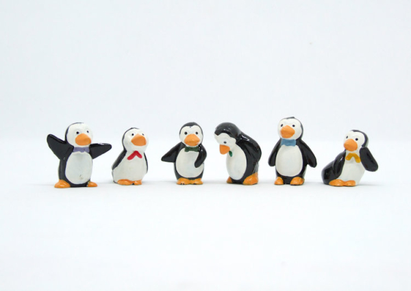 Dekofiguren Pinguine - 6 Stück sortiert