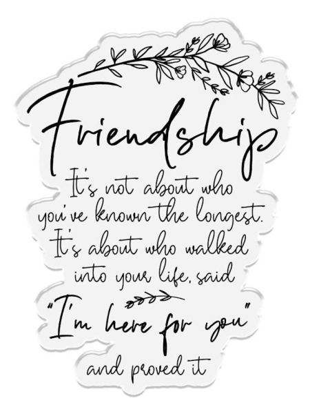 Clear Stamp - Friends for Life - I'm here for you