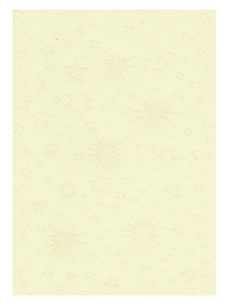 Crea-Relief-Karton Sterne - creme