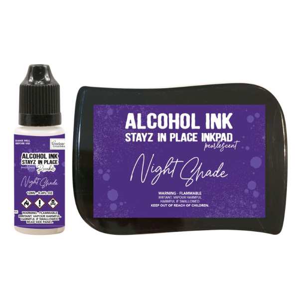 Stempelkissen-Set Stayz in Place Alcohol Ink - Night Shade (Dunkelviolett) Perlmutt