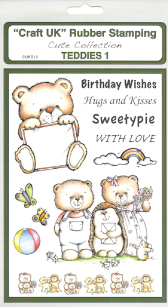 Rubberstamp/Stempelplatte "Teddies 1"