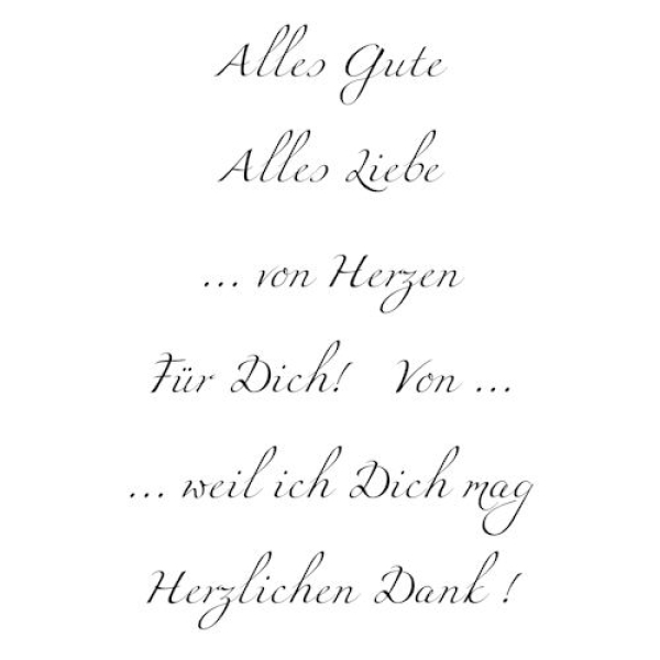 Silikon Stempel-Set Alles Gute