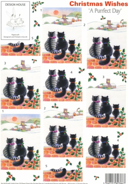 3D-Bogen - Design House "Christmas Wishes" - A Purrfect Day