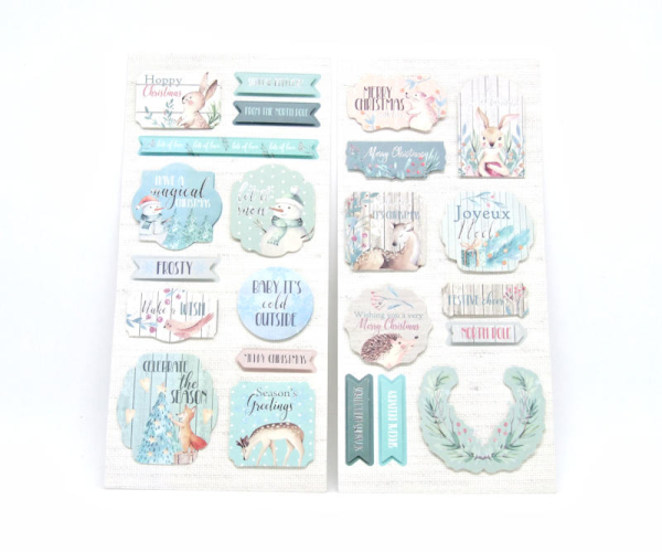 3D Die-Cut Toppers - Watercolour Christmas - 23tlg.