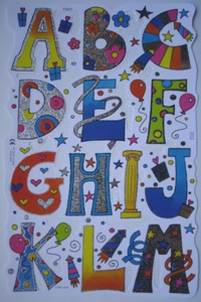Poesiebild Buchstaben A-M1 Bogen 15,5x24cm