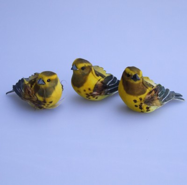 Goldammer 3er Set   ca. 7,5x3 cm