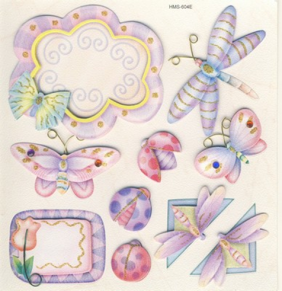 3-D Sticker / Embellishments   Insekten, 10tlg.