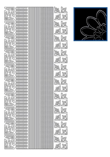 Sticker Ecken & Linien - schwarz