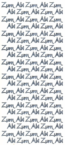 Sticker Zum Abi - silber   1 Bogen 10x23 cm