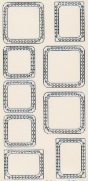 Sticker Lied van Lier 02   Rahmen Quadrat - transparent/silber   1 Bogen 10x23 cm