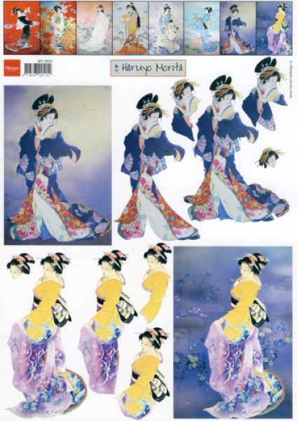 3D-Bogen - A4Marianne Design MG 0834Geisha 4