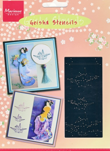 Stickschablone - Geisha Stencil - Kranich