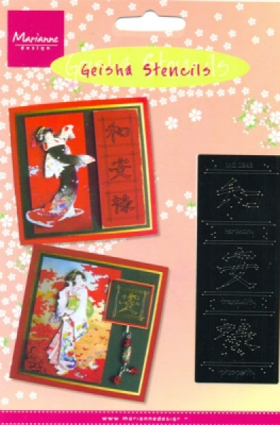 Stickschablone - Geisha Stencil - Text