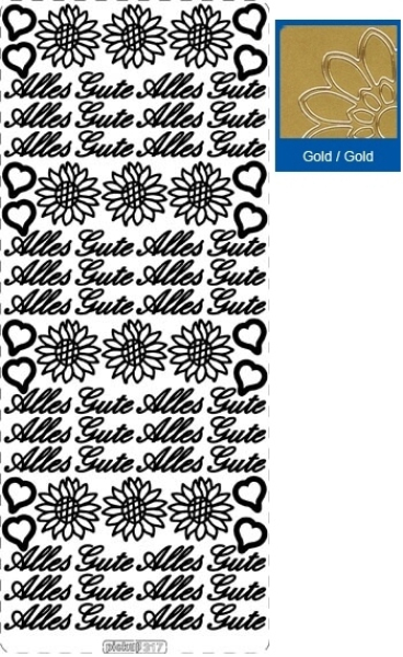 Sticker Alles Gute - gold