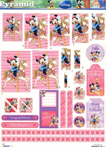 Pyramid 3D Bogen - A4   StudioLight PYRDIS182   Disney Minnie Mouse