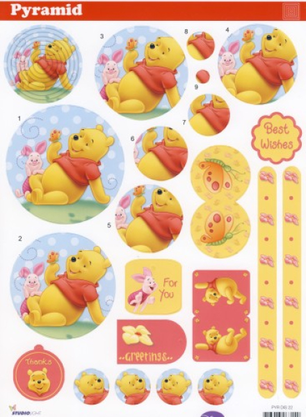 Pyramid 3D StanzbogenStudioLight PYRDIS22Disney Winnie Pooh