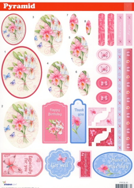 Pyramid 3D Stanzbogen   StudioLight PYRSL61   Blumenstrauß