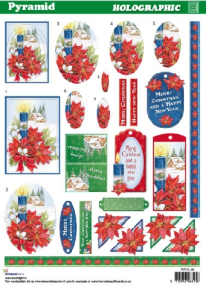 Pyramid Holographic 3D Bogen - A4   StudioLight PYRSL68   Weihnachtsmotiv