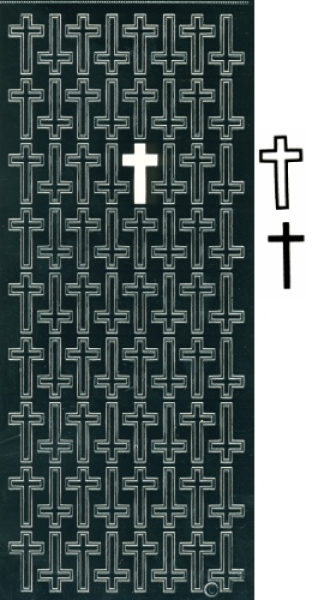 Sticker Kreuze - 882 - schwarz   1 Bogen 23x10 cm