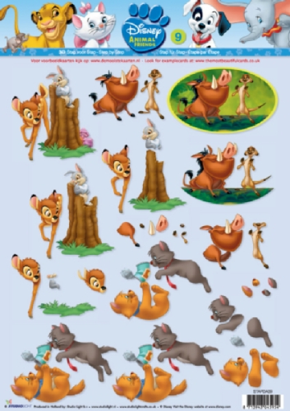 3D Etappen-Bogen Disney 'Animal Friends' Nr. 9