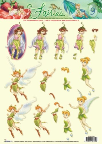 3-D Etappen-BogenDisney Fairies 91 Bogen 21x29,7cm