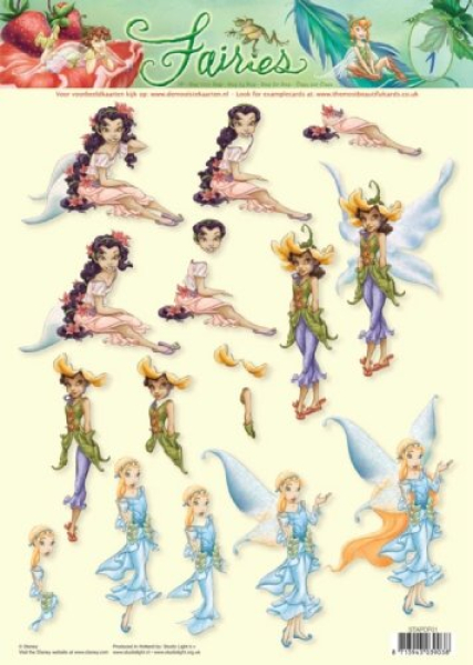 3-D Etappen-Bogen   Disney Fairies 1   1 Bogen 21x29,7cm