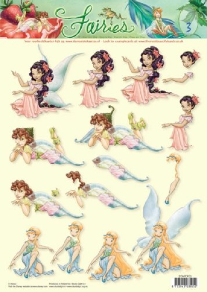 3-D Etappen-BogenDisney Fairies 31 Bogen 21x29,7cm