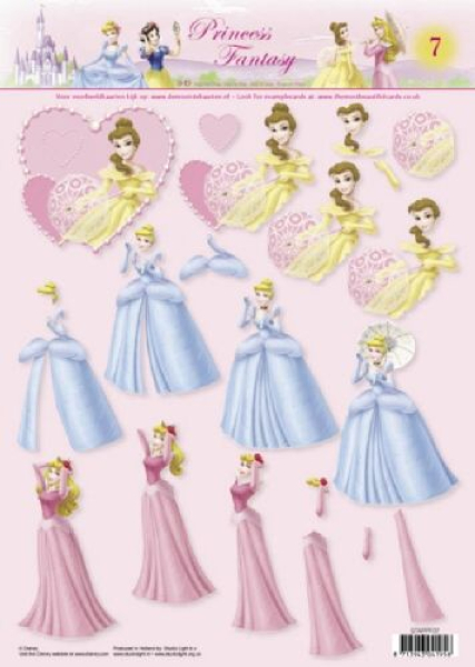 3-D Etappen-BogenPrincess Fantasy 071 Bogen 21x29,7cm